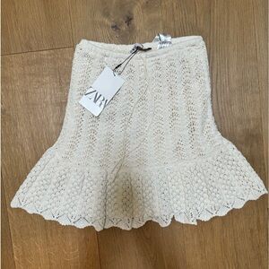 Zara Crochet Knit Mini Skirt NEVER WORN